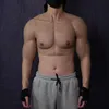 Realistic silicone falso muscular muscular bodysuit com simulação de braços braços peito falso para homem e mulheres transsexual cosplay homens corporais