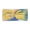 S2460 Bohemian Fashion Women's Tie-Dye Korsad Headband Wide Elastic Headbands Ladies Hair Band 5 Färger