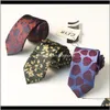 Cravates de cou Mode Aessories Drop Livraison 2021 Cravates d'affaires Hommes Polyester Floral Femme Cravate Skinny pour Mariage Messieurs Cravat Corbata