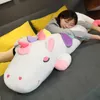 60cm150cmジャイアント横たわって眠っているユニコーンぬいぐるみおもちゃ大きな漫画動物ユニコルニオベッド詰め詰めたスローピロークッションガール29074939