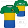 T-shirts T-shirts Gabon T-shirt Gratis Custom Name Nummer GAB T-shirt College Flag GA Frans Land Gabonese Republiek Gabonaise Print Po Clothes