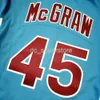 100% cuciture cucite personalizzate McGraw 1980 Mens Mens Women Youth Baseball Jersey XS-6XL
