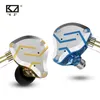 KZ ZS10 PRO GOLD EARHONES 4BA + 1DD HYBRID 10 Drivrutiner HiFi Bass Earbuds i öronmonitor Headphones Buller Canceling Metal Headset