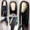 Lace Front Wig Haute Densité Résistant À La Chaleur Perruques Synthétiques Sans Colle 150% Densité Naturel Long Soyeux Droite Noir Couleur Brésilien Complet pour Femme