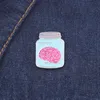 Entier 10 PCS/LOT cerveau broche Badge médecin neurologie cadeau rose émail broches métal bijoux à la mode mignon broches pour les femmes