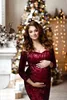 2021 Puffy Evening Dresses Off Shoulder Sequined Maternity Dress Luxury Lush Ruffles Pregnancy Gowns To Photography Robes Babyshower Custom Made
