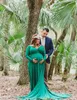 Lång klänning för gravida kvinnor Graviditetskläder Maternity Klänningar för fotografering Blå / Svart / Vit / Gul / Grön Maxi Gown x0902