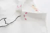 Botão bordado de gato hsa bordado de manga longa solta feminina kawaii blusa feminina colar de gola virada para baixo camisa doce 210716