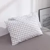 Plaid Stripes Comfortable Polyester Bedding Set Printing Sanding Duvet Cover Set, 1pc Duvet Cover + 1/2pcs Pillowcases 211007