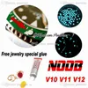 N V10 V11 V12 Watch 116610 126610 114060 Black Blue Green Ceramic Bezel Accessories Chrono luminous Beads Glue For Gifts And jewelry