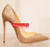 Casual Designer sexy lady Moda donna scarpe oro giltter stiletto stripper tacchi alti tacco sottile da sposa Prom Evening pumps 1231