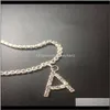 Chains Necklaces & Pendants Jewelryfashion Party Simple Necklace 26 Letter A-Z Alphabet Drop Delivery 2021 Emolh