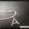 Kettingen Kettingen Hangers Sieraden Fashion Party Simple Necklace 26 Letter A-Z Alfabet Drop Levering 2021 Emolh