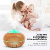 Air Humidifier Essential Oil 400ml Ultrasonic Cool Mist Maker Fogger Humidifiers LED Lamp Aroma Diffuser Electric Home 210724