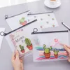 Travel Make Up Beauty Toiletry Bags Makeup Organizer Large Capacity Cactus Plastic Pencil Bag ZWL421