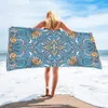 Microfiber Beach Handduk Striped Leopard Snabb Torka Handdukar Rektangulär Geometrisk Design Utomhus Pool Camping Badrum Blanket Stolskydd HH21-354