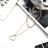 Vintage Punk Chunky Chain Necklaces Double Layer Big Statement Hearts & Pendants For Women Party DIY Making Jewelry Chokers