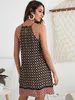 Geo Print Halter Dress SHE