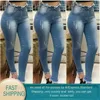 Jeans för kvinnor hög midja skinny stretch denim penna byxor kvinnlig casual slim damer kontor cowboy 210428