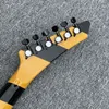 Nadir Parallaxe V2FR Michael Sweet Flying v sarı şerit elektro gitar floyd gül tremolo köprüsü siyah donanım 777 sırt kapağı5041658