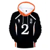 Haikyuu Hoodie Sweatshirt Unisex Erwachsene Kinder Hinata Shoyo Kageyama Tobio Cosplay Kostüm 3D-Druck Karasuno Lustiger Kapuzenpullover Anime X06103997773