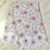 5Yards/Lot High Quality White African Cotton Fabric Embroidery Swiss Voile Dry Lace For Dressing PL11759