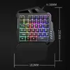 Tek elle oyun klavye rgb arkadan aydınlatmalı mekanik mini tuş takımı ergonomik gamer laptop masaüstü pc bilgisayar klavyeleri için