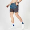 Men's Summer Lace-up Sports Fitness Shorts Colorblock Comfortable Running Casual Fashion Beach X0723