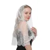 Scarves White Women's Spanish Mantilla Lace Catholic Veil For Chapel Shawl Head Covering Scarf Mass Round Style