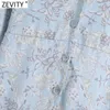 Zevity kvinnor vintage blommig tryck båge bundna sashes midi shirt klänning kvinnlig chic långärmad avslappnad slank breasted vestidos ds8230 210603