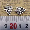 Wholesale lot 100pcs raisins de charmes d'argent antiques Pendentifs de bijoux Crétations de bijoux bricolage pour collier bracelet 19 * 14mm DH0800