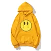 Warmer Hoodie Smiley Herren Damen Designer Smile Printing Pull-Over Hoodies Kleidung Weiß Schwarz Grau Gelb Langarm Pullover Kleidung Kapuzenpullover Größe S-XL