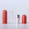 5ml Aluminum Mini Spray Perfume Bottle gloss/matte 16 colors Travel Refillable Empty Cosmetic Container Atomizer Bottles