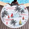 Beach Towels Tropical Printed Large outdoor camping picnic Microfiber Round Fabric Bath Towel For Living Room Home Decorative 11 styles