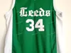 Męskie Leeds High School # 34 Charles Barkley Jersey Zielony Szyte College Koszykówka Jersey Szybki rozmiar S-XXL
