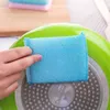 Mutfak Temiz Yardımcı Renkli Scouring Pedleri Yapışmaz Yağ Sihirli Yıkama Bulaşık Temizleme Sünger Temizleyici Silgi 4 adet / paket