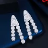 Pera 4 pcs festa de casamento nupcial CZ cristal lindo multicamadas gargantilha colar brinco pulseira anel conjunto de jóias para as mulheres J408 H1022