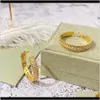 Lampadario Drop Delivery 2021 Bellissimo quadrifoglio pendente con orecchini lunghi con diamanti in oro 18 carati S925 Sier per donne VanGir9221051