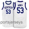 # 53 Rick Rickey Kentucky Wildcats Koszulki do koszykówki Blue White Haft Szyte spersonalizowane niestandardowe dowolne Number Name Jersey