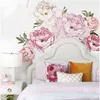 Vinyle Stickers Muraux Fleurs Salon Décoration Pivoine Autocollant Pour Stickers Muraux Pour Enfants Chambres Fleur De Vie Wall Sticker 220309