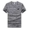 T-shirt herr sommar bomull o nacke kortärmad toppar män mode trender fitness tshirt kläder b0335 210706