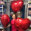 Partydekoration 20 Stück 75 cm großer rosa roter Herz-Riesenballon für Hochzeit Valentinstag Folie Helium aufblasbar1