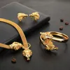 Boucles d'oreilles Collier Dubaï 24k Gold Bijoux Ensemble de tempérament haut de gamme Cadeau de dames de mariage