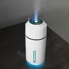 320ml Ultrasonic Car Humidifier Creative Lecai Cup USB Aroma Diffuser Air Purify Hydration With 7 Color Night Light 210724