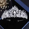 Barokowy Luksusowy Kryształ Zestawy Bridal Rhinestone Tiaras Korony Naszyjnik Kolczyki Ślub Afryki Koraliki Biżuteria Zestaw