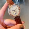 Kobiety zegarek wielofunkcyjny rzymski zegarek cyfrowy Geometryczny Matka Pearl Shell White Dial 36mm Zielona skóra Casual Casual Clock