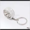 Ringar smycken droppleverans 2021 Rhinestone KeyChain Wheel Hub Rim Mode Car Keyring Repair Delle Tire Wheels Key Chain Ring KeyFob Gift 21pmgh