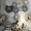 Creative Light Luxo Pena Adesivos de Parede Wallmural Nordic Decoração Interior Pingente Pendurado