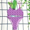 Conjuntos de Bikinis con estampado de letras, traje de baño Sexy con tirantes, regalo de cumpleaños para niñas, traje de baño de dos piezas de marca