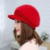 Kvinnor vinter beanie hatt varm stickad basker virkning cap slouchgy lady girl1
